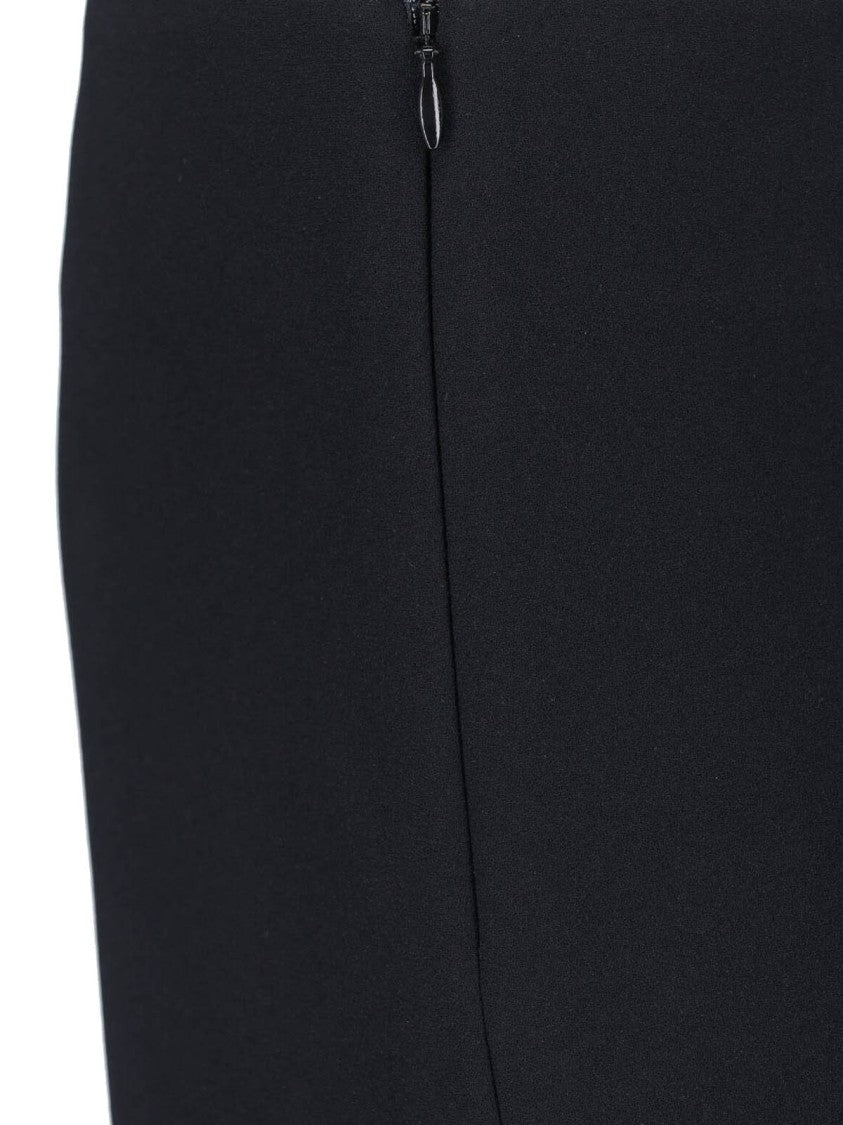 Khaite Black Lyle Side Slit Maxi Skirt
