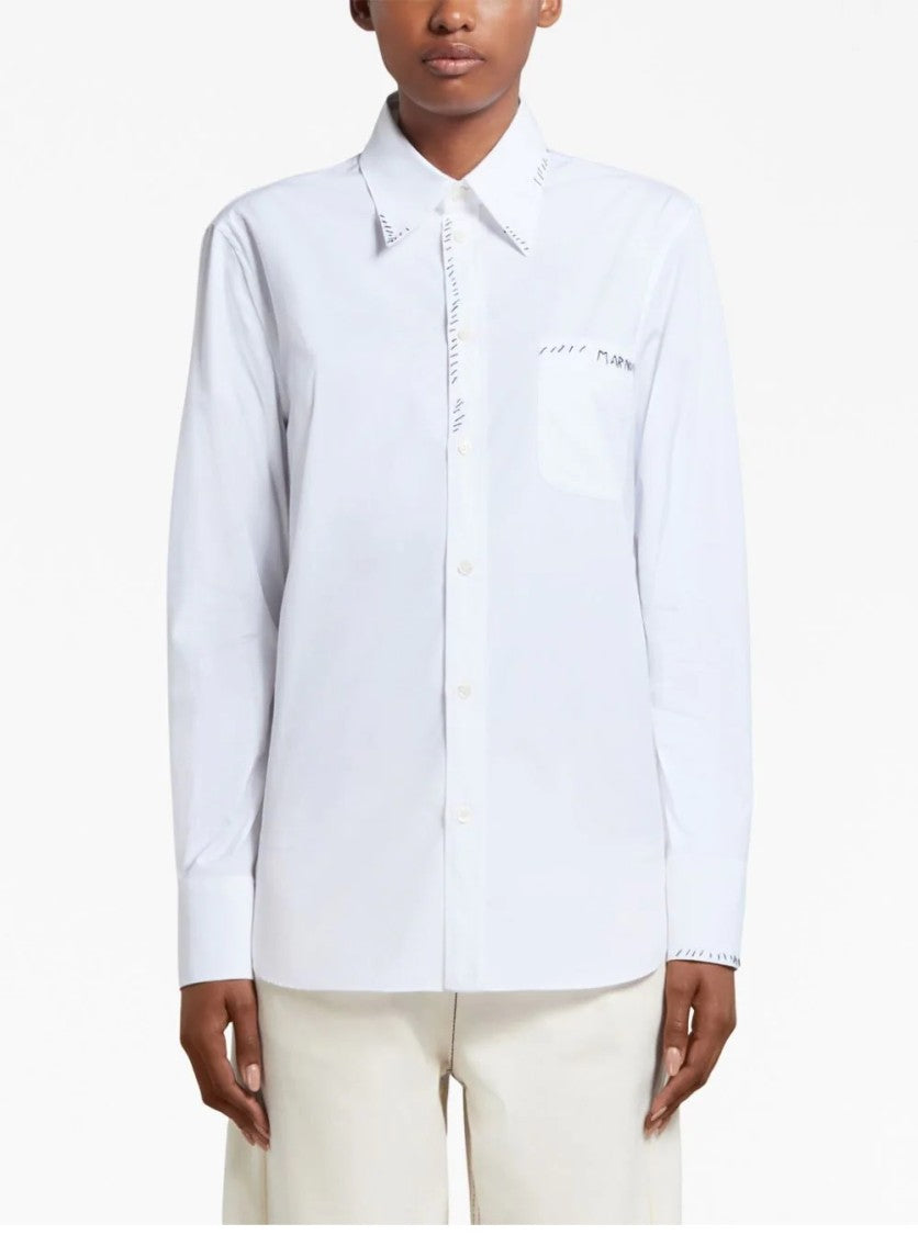 Marni Tailored White Cotton Shirt