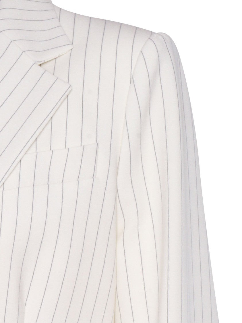 P.A.R.O.S.H. Pinstripe Tailored Blazer With Notched Lapel