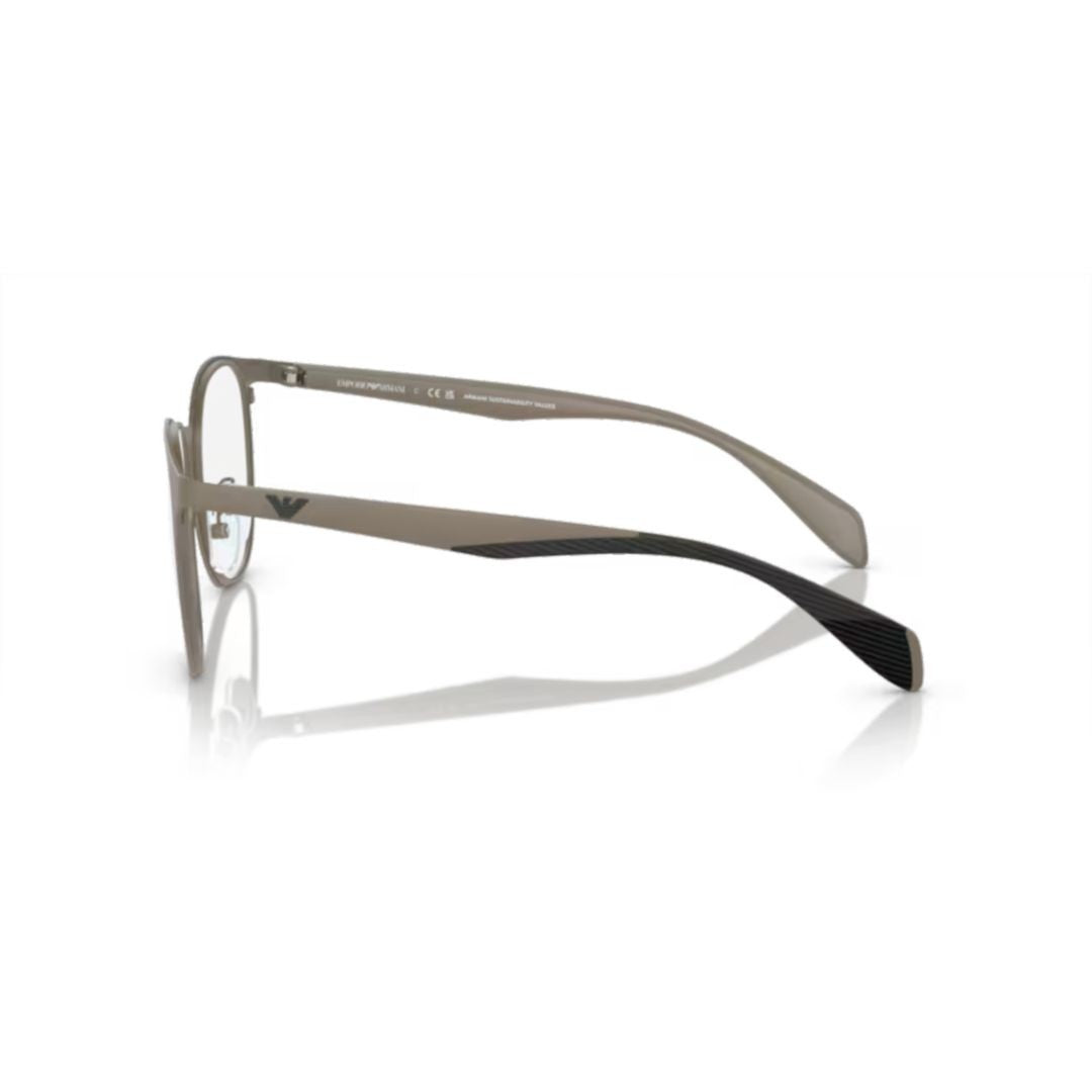 Emporio Armani 1148 Vista Rounded Square Metal Frame Eyeglasses With Adjustable Nose Pads