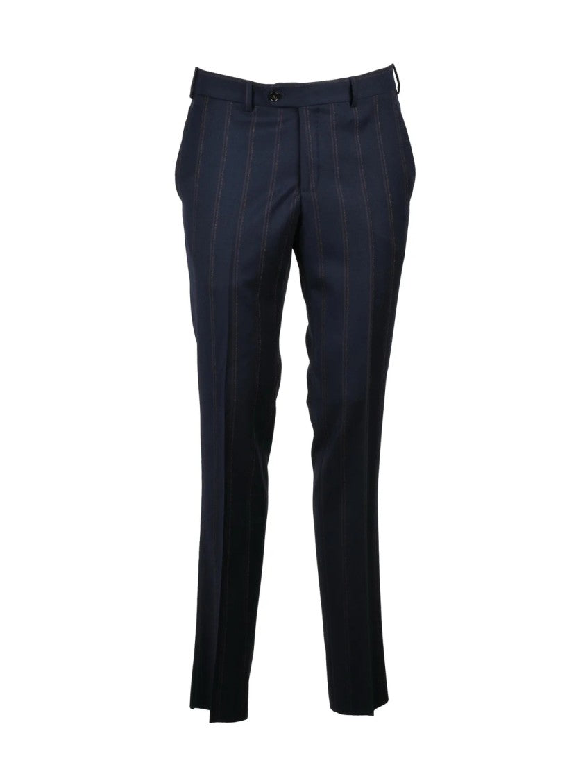 Luigi Bianchi Virgin Wool Stretch Tailored Sartorial Suit With Rounded Jacket