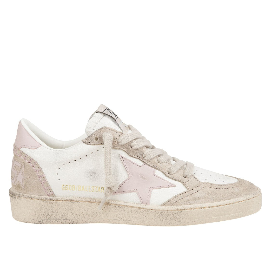 Golden Goose Pink And Beige Leather Sneakers