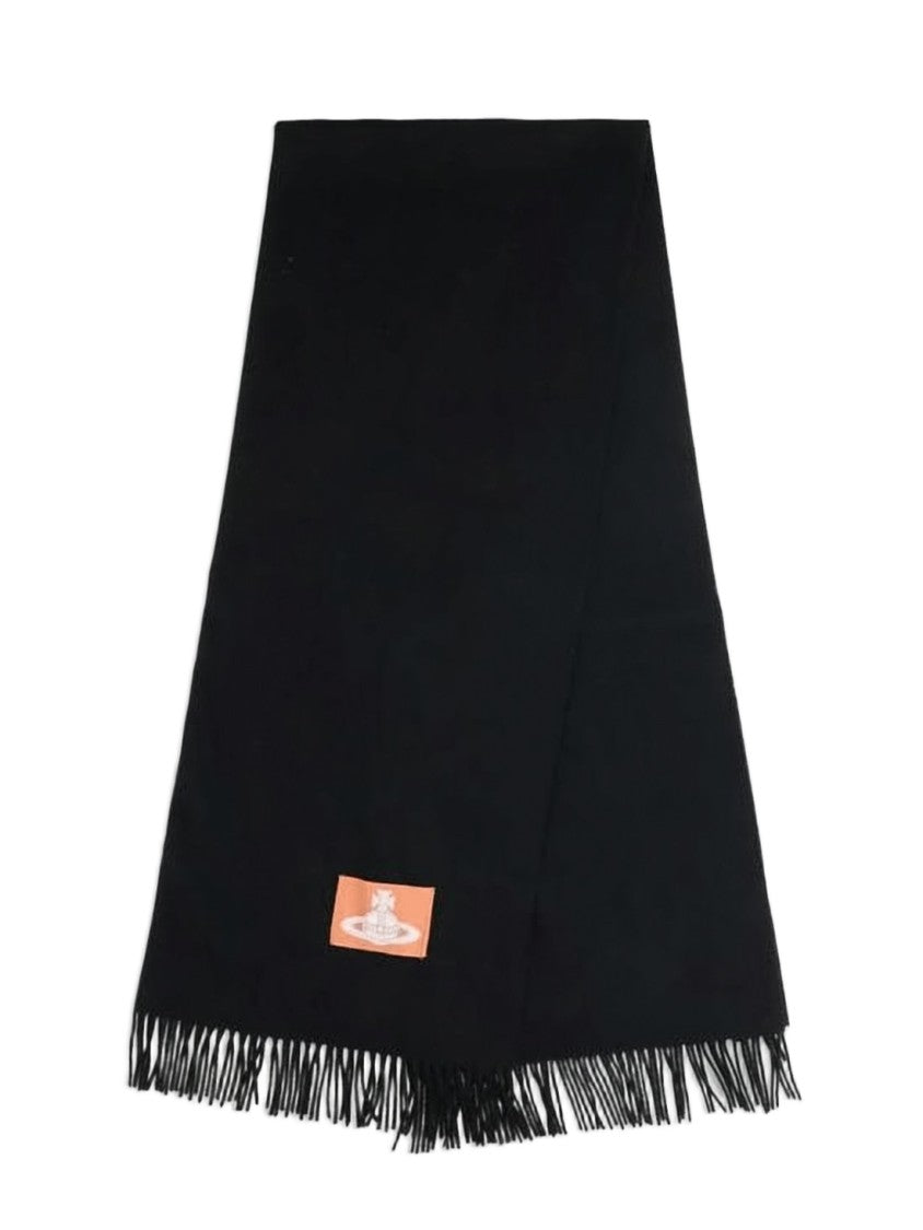Vivienne Westwood Soft Black Wool Scarf