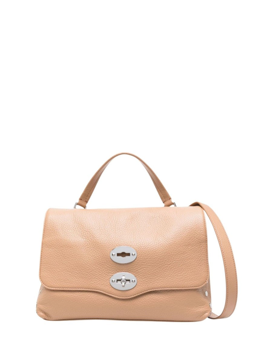 Zanellato Brown Structured Textured Leather Handbag