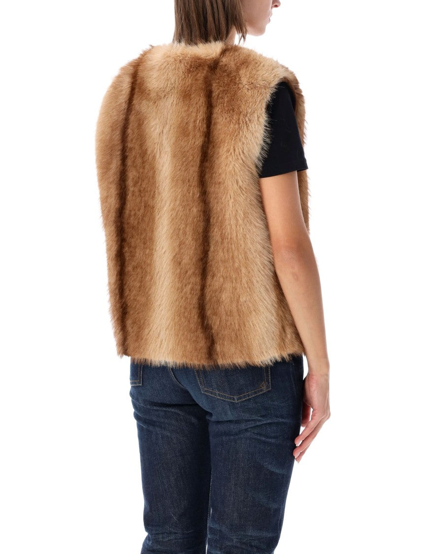 Urbancode Vest Fur Boxy Plush Fur Vest