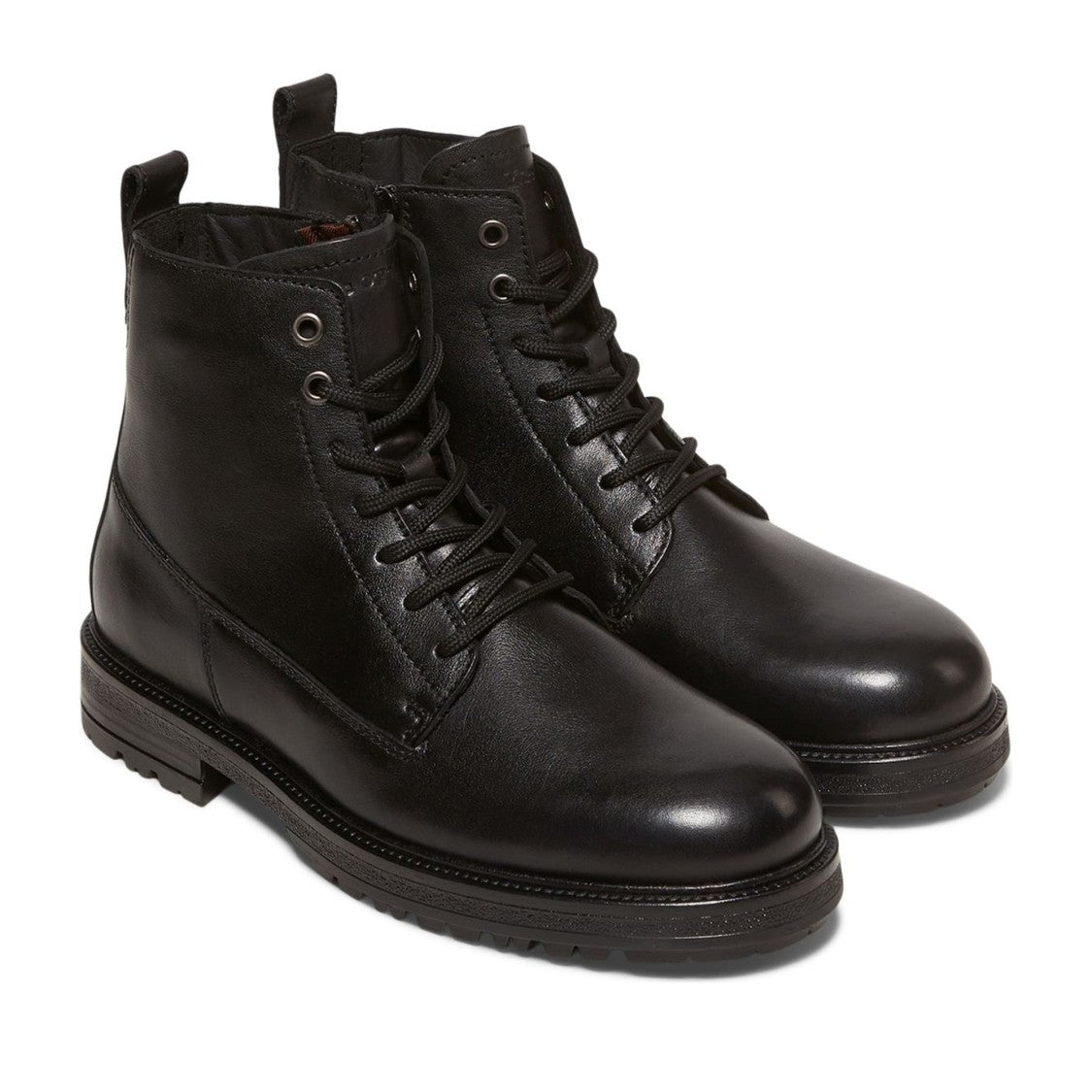 Marc O'polo Black Rony 3A Leather Lace-Up Side Zip Boots