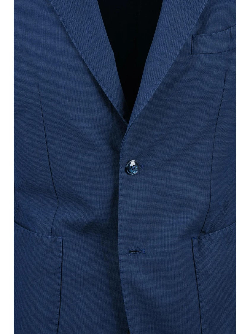 L.B.M. 1911 Blue Cotton Linen Mohair Jacket