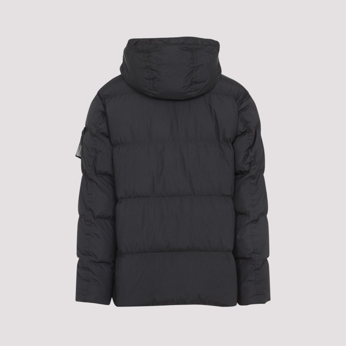 Stone Island Lightweight Puffy Coat With Hood And Zip Closure