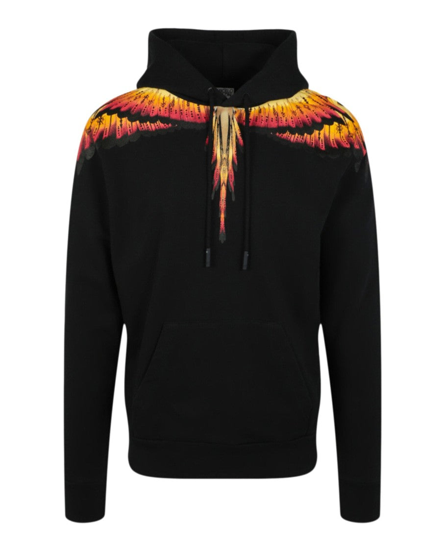 Marcelo Burlon Wings Graphic Print Hoodie With Loose Fit