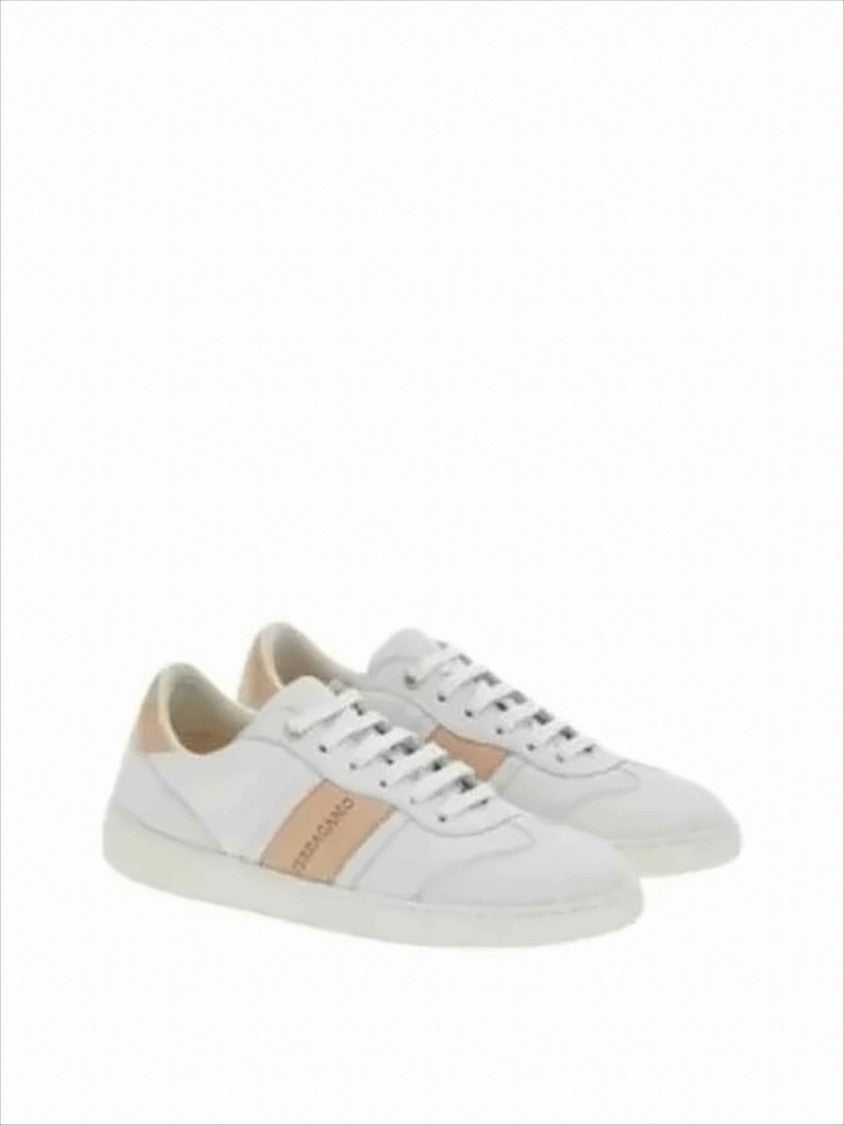 Salvatore Ferragamo Low-Top Sneakers With Smooth Leather Upper