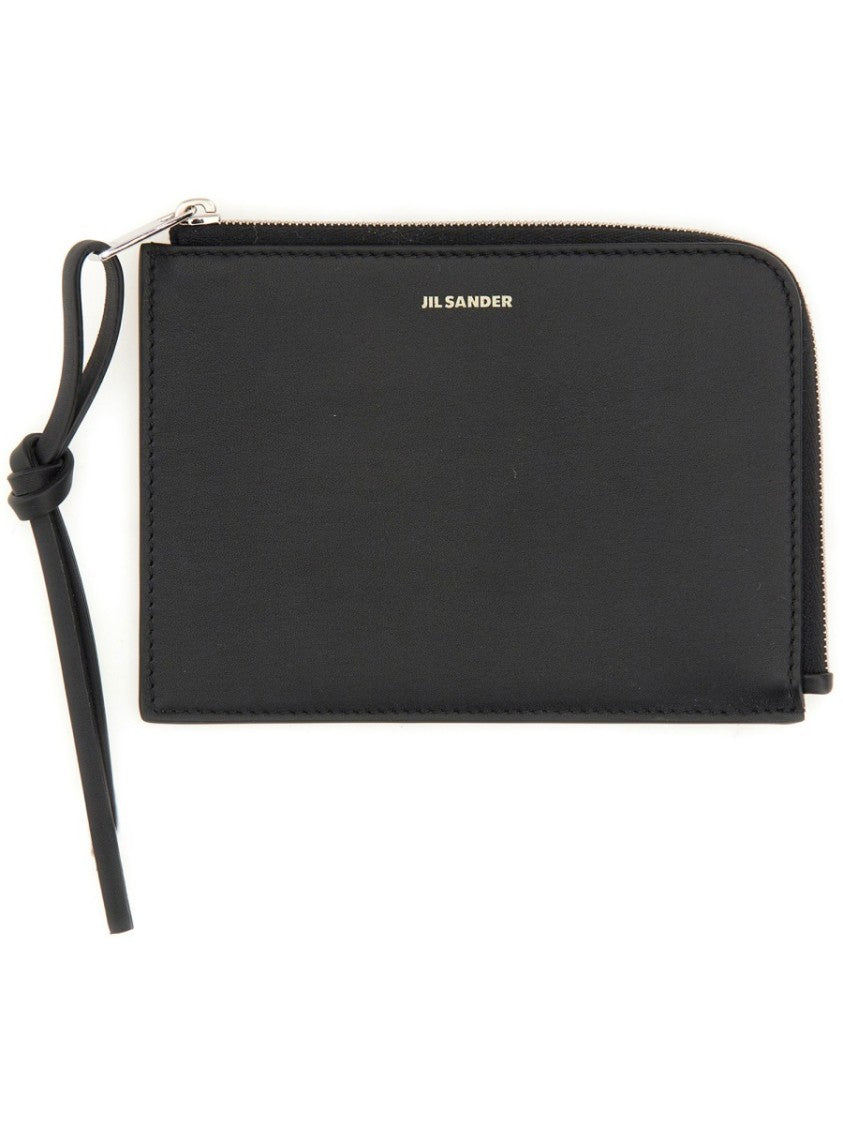 Jil Sander Black Leather Wallet With Subtle Logo