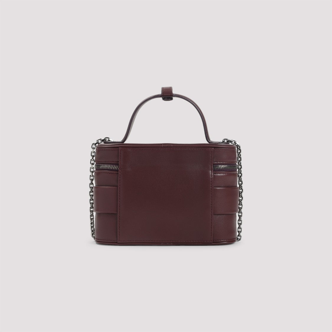 Roger Vivier Dark Bordeaux Nappa Leather Vanity Micro Bag