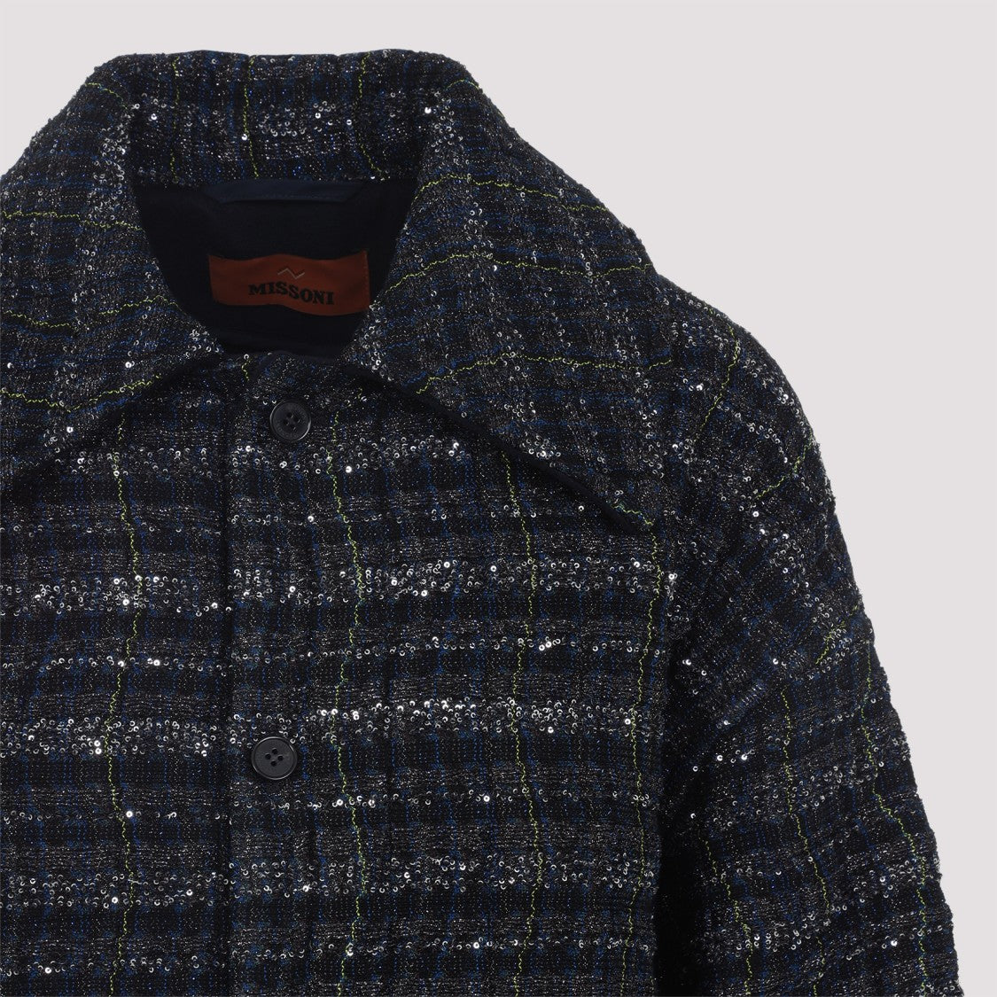 Missoni Textured Checkered Shirt With Metallic Threads