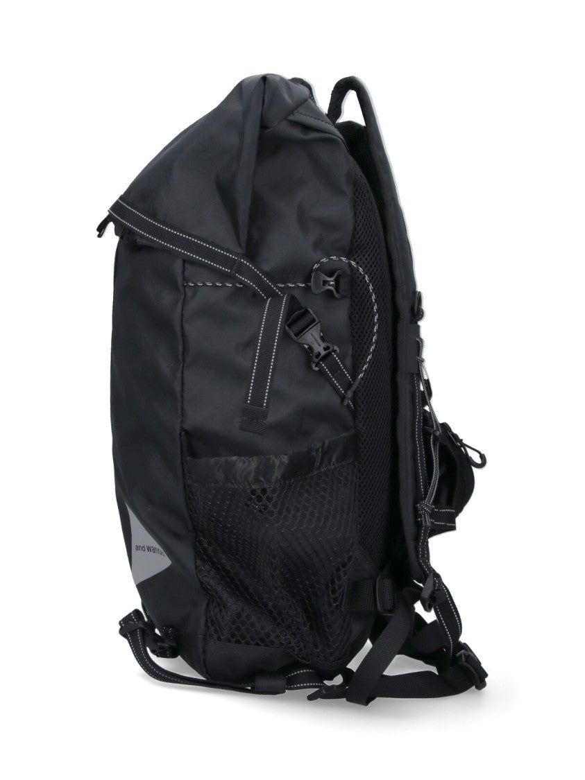 And Wander Black Functional Ecopack 18L Fabric Backpack