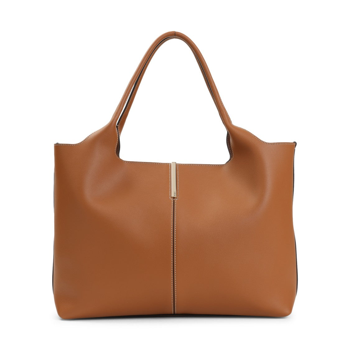 Tod's Spacious Brown Calf Leather Tote Bag