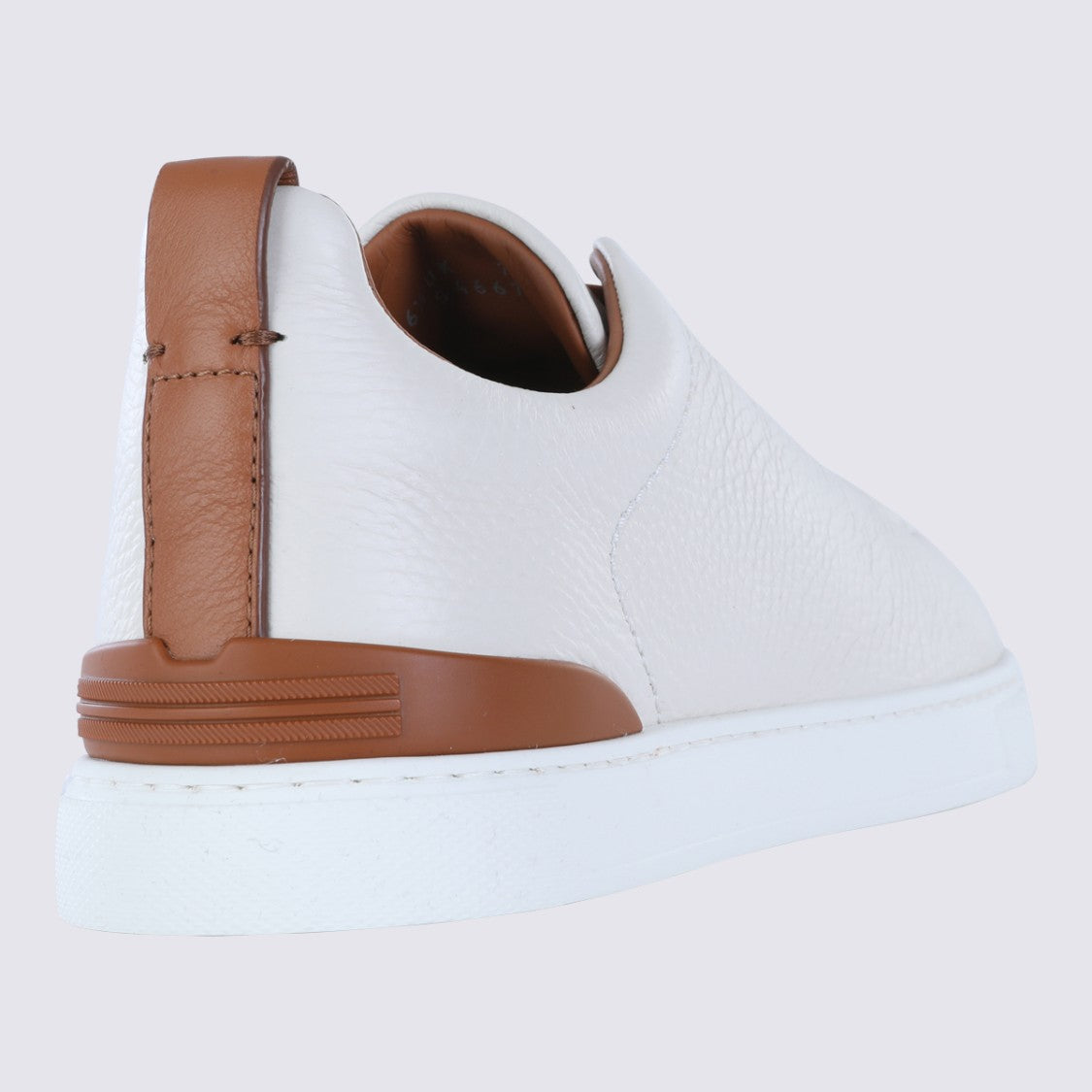 Zegna White Leather Sneakers