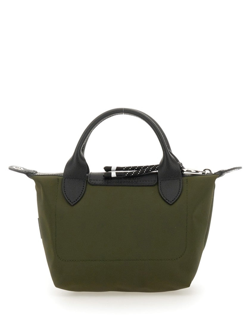 Longchamp Mini Structured Polyamide Handbag With Leather Accents