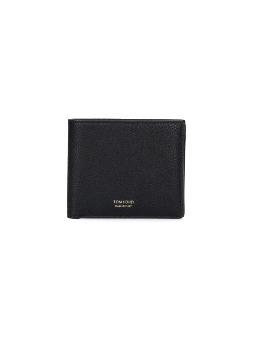 Tom Ford Bi-Fold Wallet In Black Calfskin