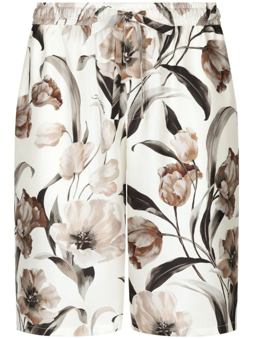Dolce & Gabbana Silk Bermuda Shorts