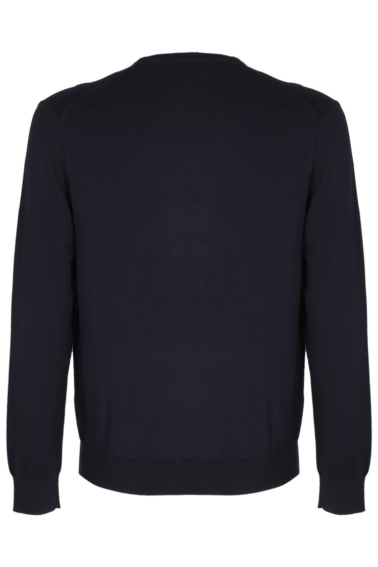 Polo Ralph Lauren Hunter Navy Stitched Logo Cotton Sweater