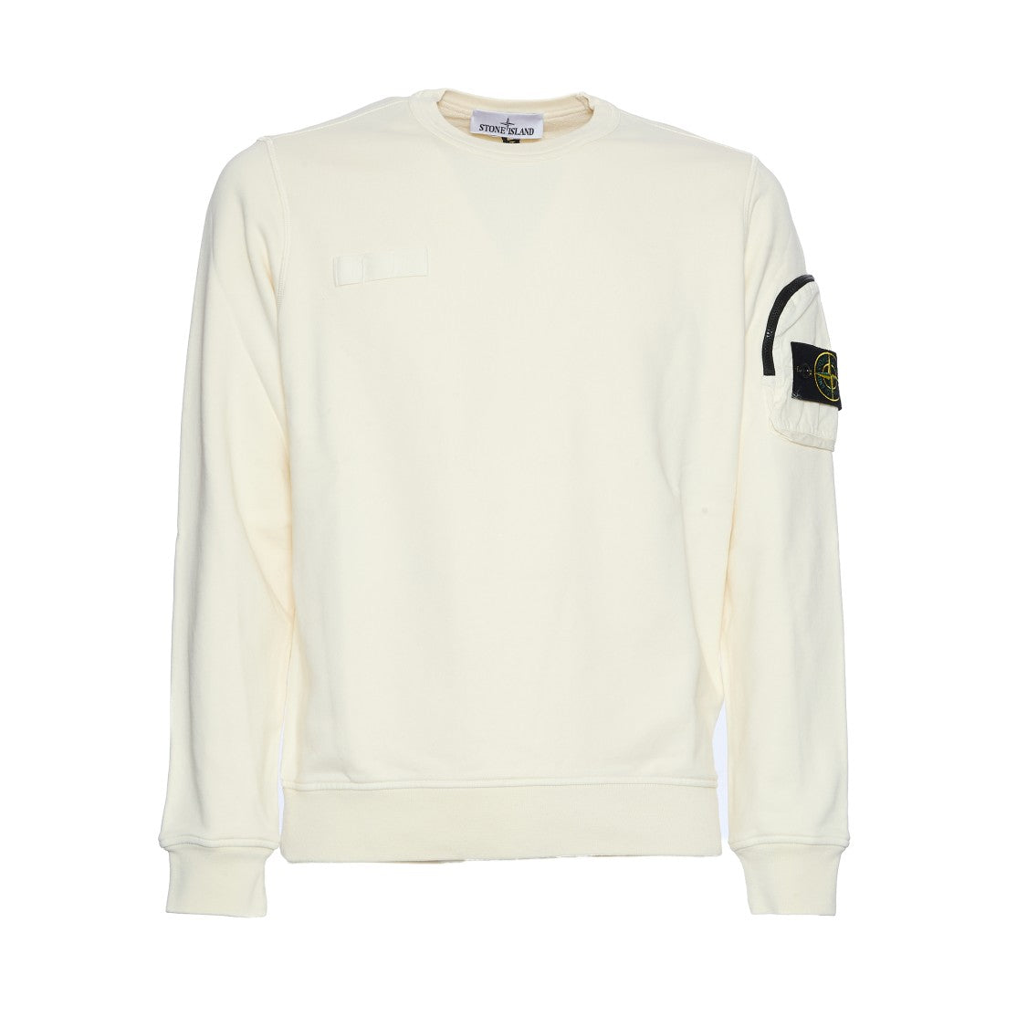 Stone Island Cotton Fleece Sweatshirt With Zip Pocket