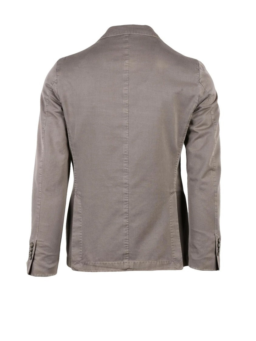 L.B.M. 1911 Taupe Cotton Polyamide Rounded Jacket