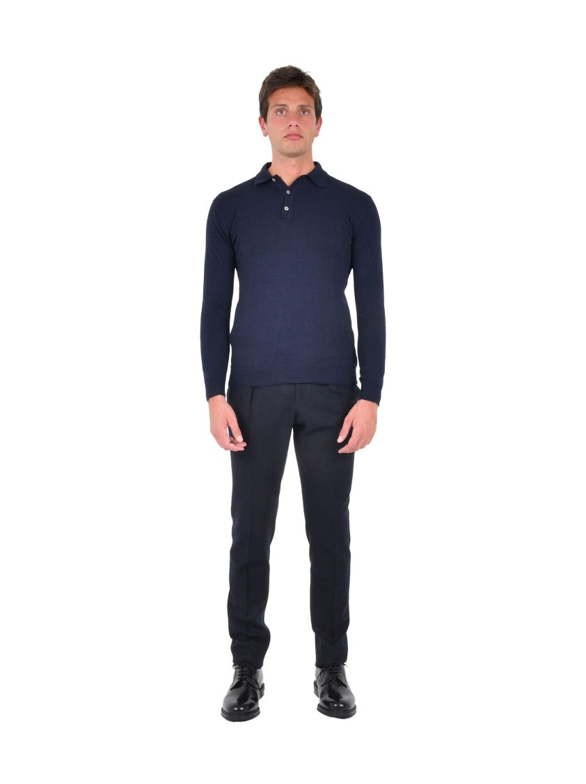 Franzese Collection Cashmere Blend Knit Polo Sweater