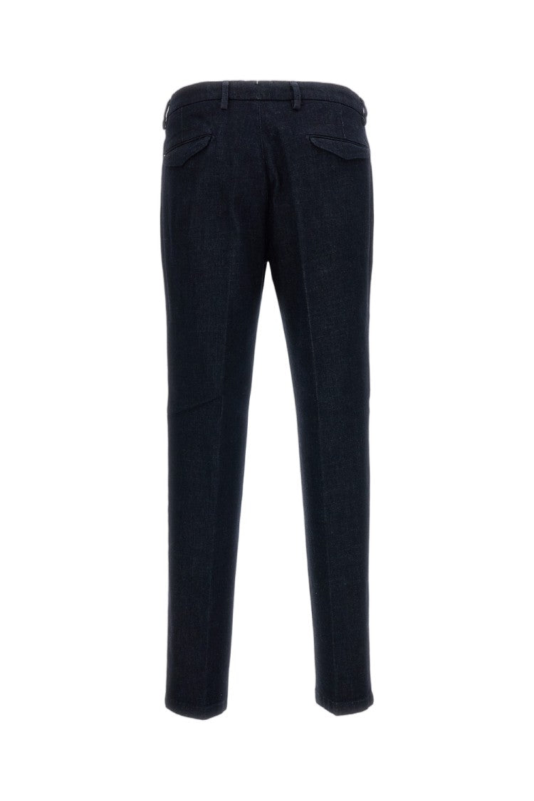 Briglia 1949 Blue Sartorial Cotton Denim Straight-Leg Pants