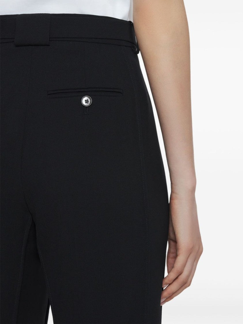 Lanvin Black Concealed Fastening Jetted Pocket Trousers