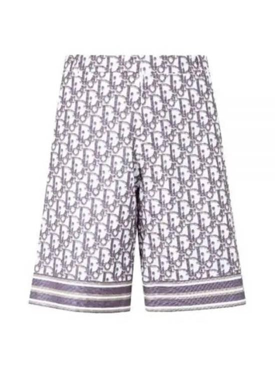 Christian Dior Intricate Patterned Shorts With Contrasting Hem Detail