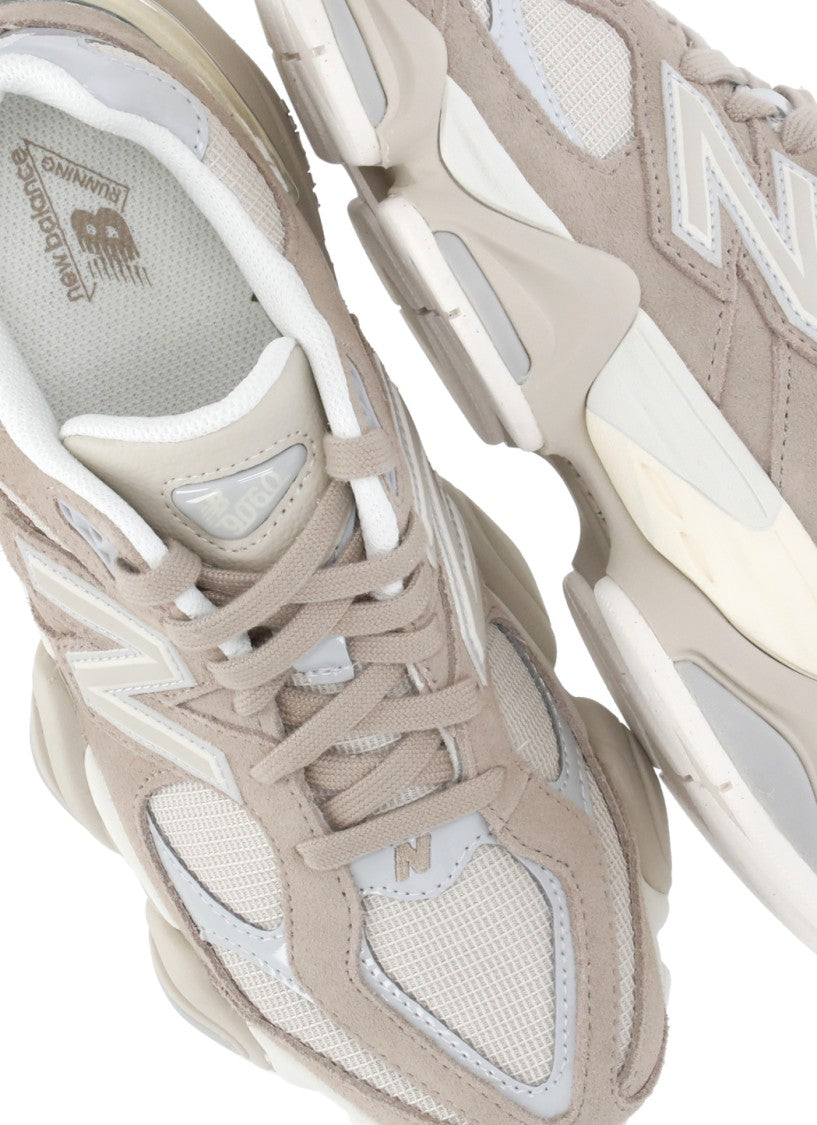 New Balance Beige Suede Fabric Advanced Cushioning Low-Top Sneakers