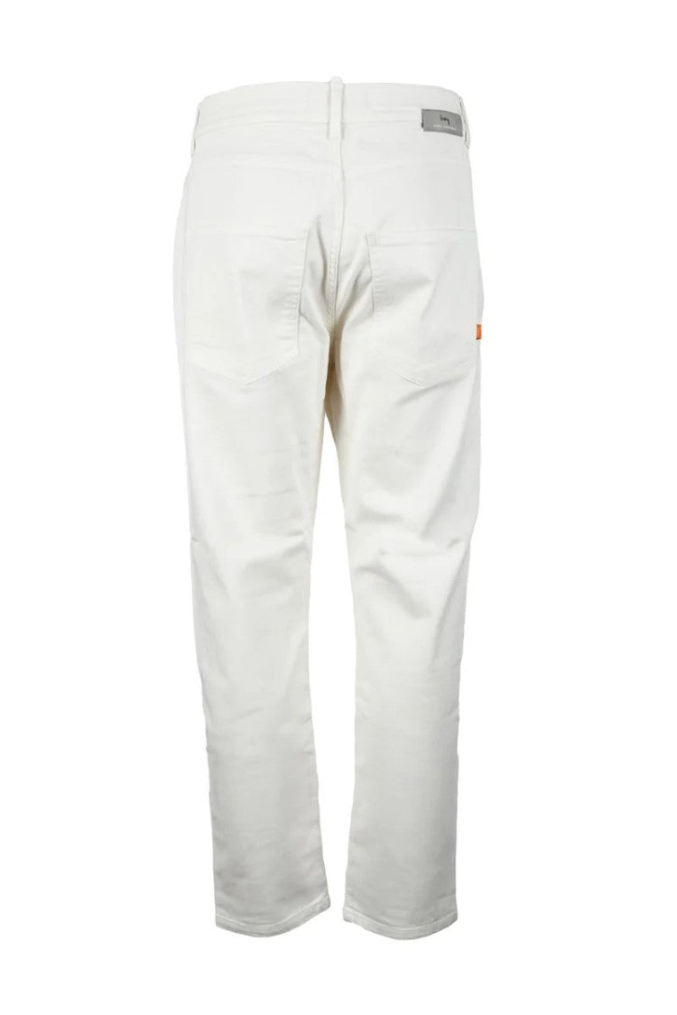 Grey Daniele Alessandrini White Cotton Stretch Slim Fit Jeans