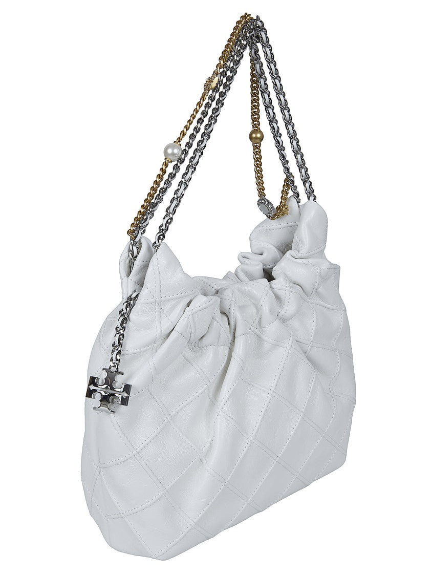 Tory Burch Mini Hobo Bag With Quilted Lamb Leather