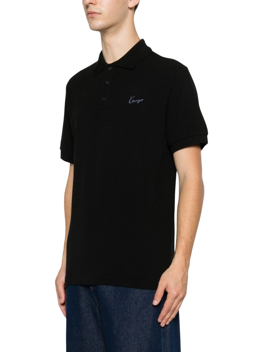Kenzo Signature Embroidered Slim Polo Shirt