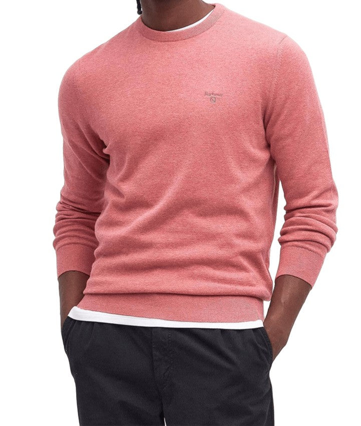 Barbour Tailored Pink Clay Sweatshirt With Subtle Embroidery