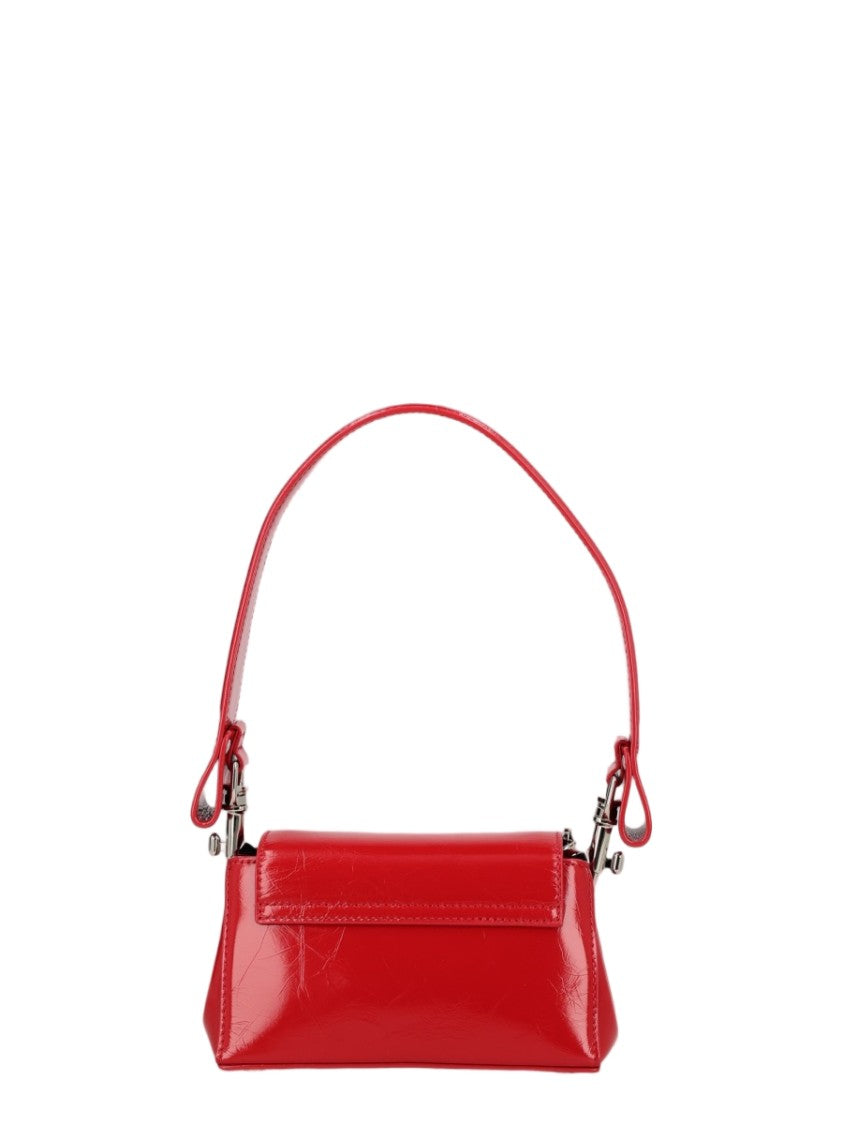 Vivienne Westwood Red Glossy Calf Leather Shoulder Bag