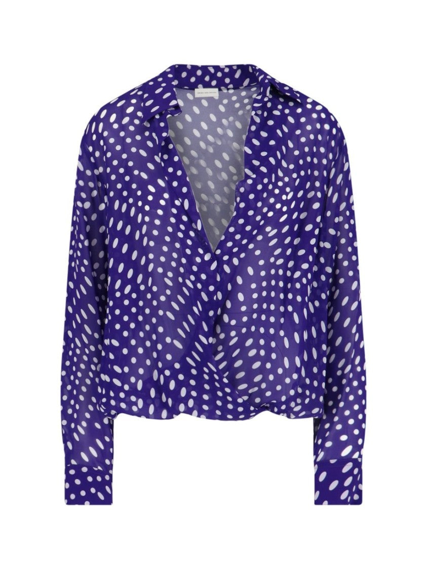 Dries Van Noten Sheer Shirt – Purple