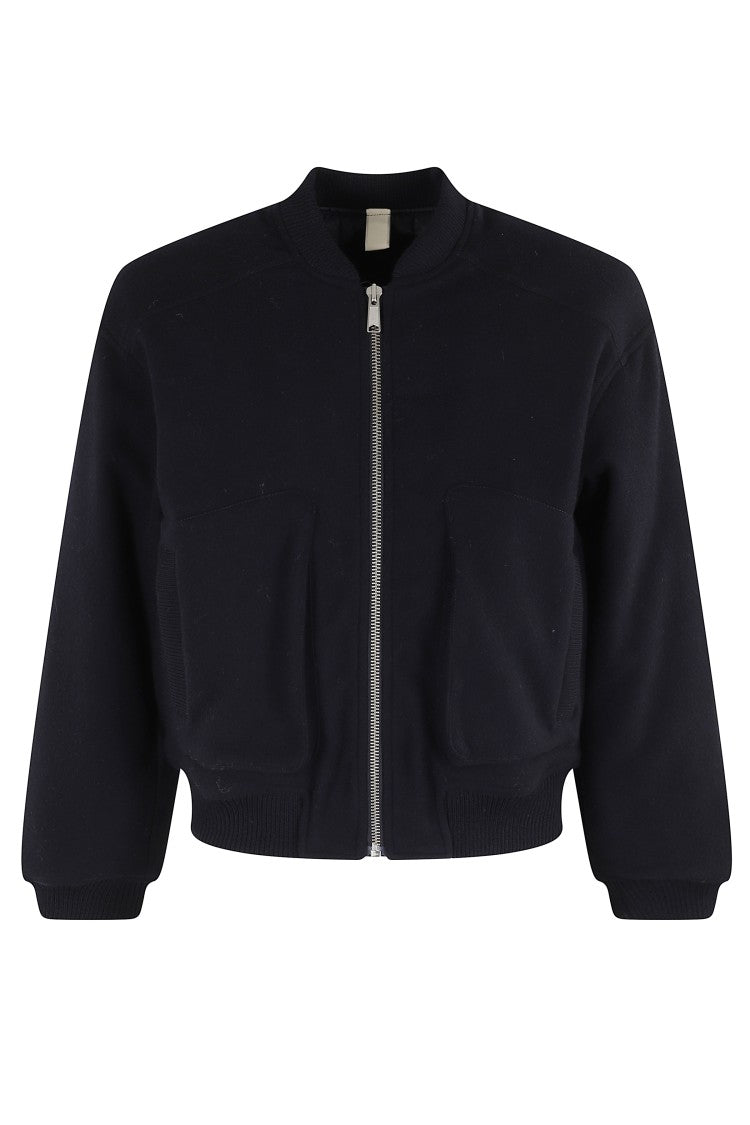 Sunflower Cropped Wool Bomber Jacket