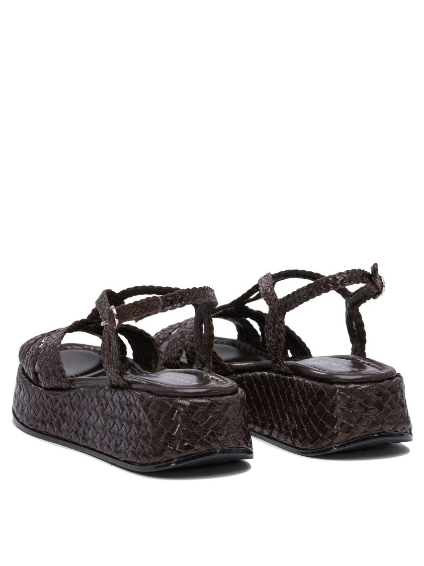 Pons Quintana Woven Sandals With Adjustable Strap And Platform Sole