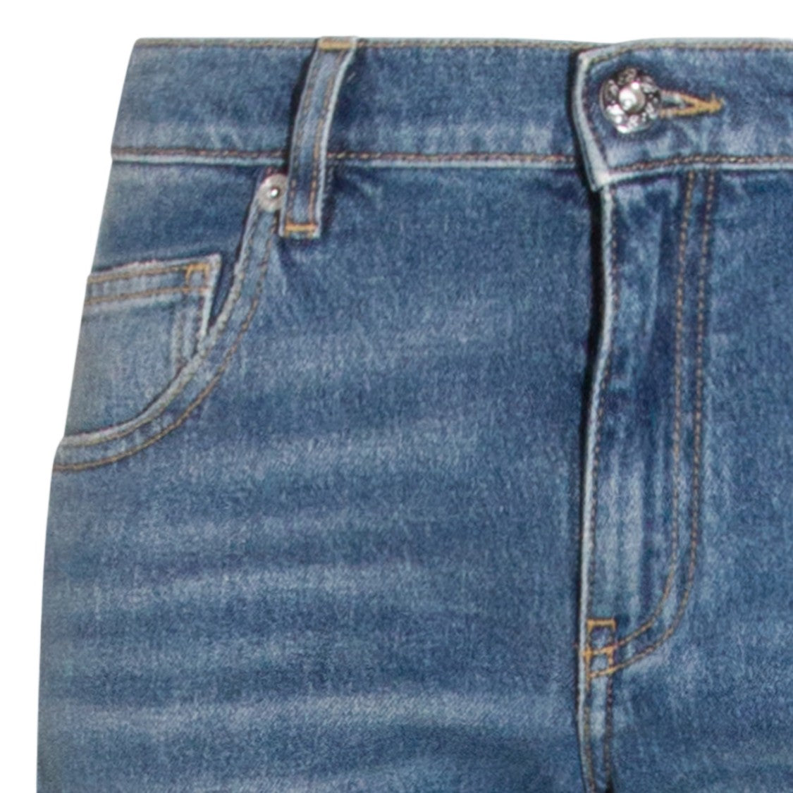 Blumarine Blue Classic Straight-Cut Jeans With Traditional Five-Pocket Styling