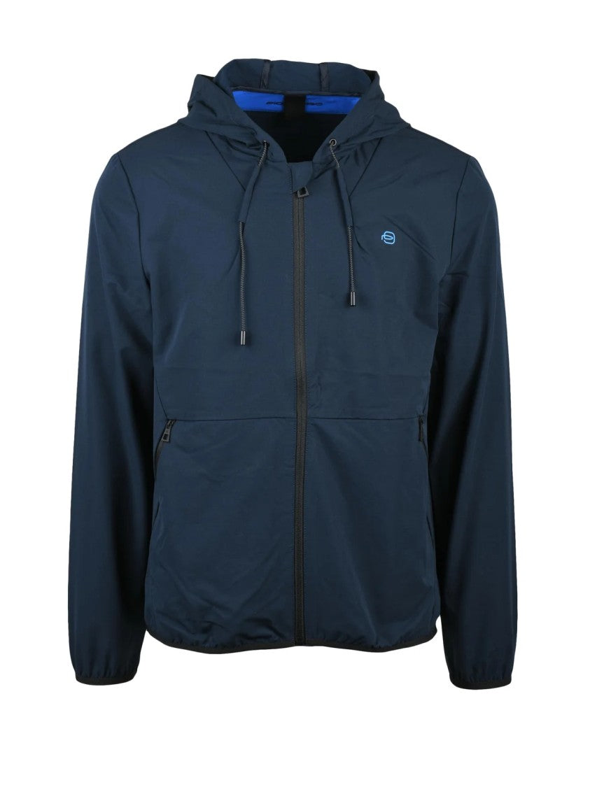 Piquadro Blue Men Polyamide Technical Jacket