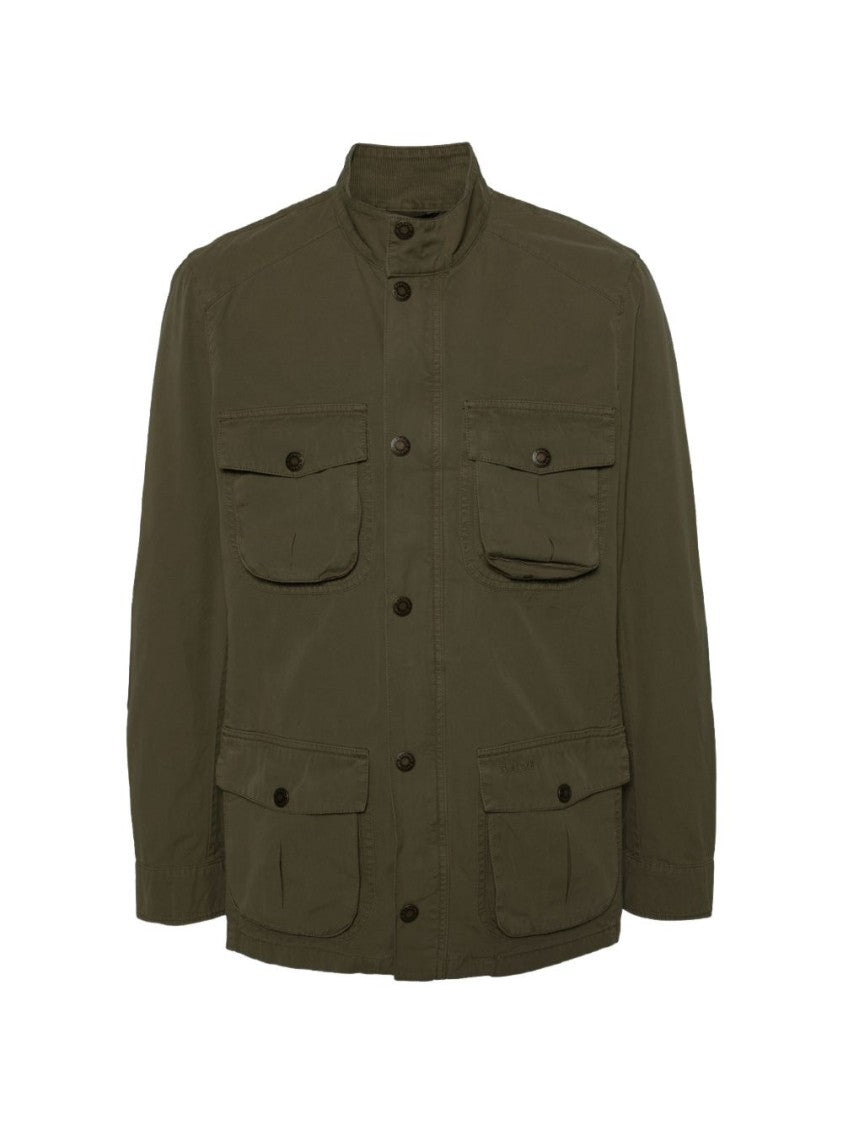 Barbour Button Fastening Casual Jacket With Patch Pockets And Corduroy Collar