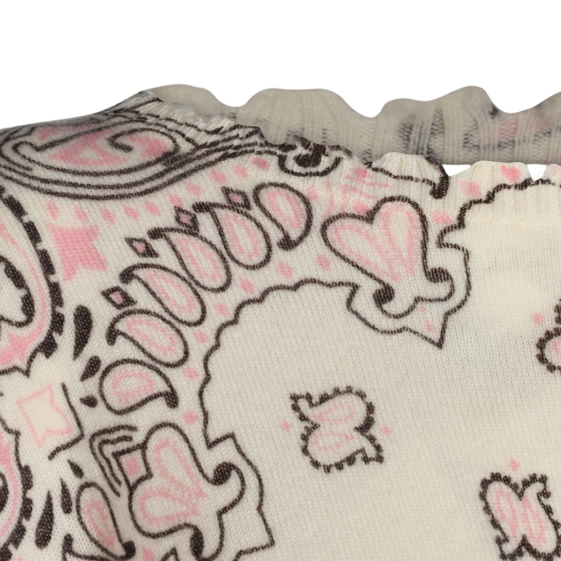 Kujiten Intricate Paisley And Floral Pattern Sweater