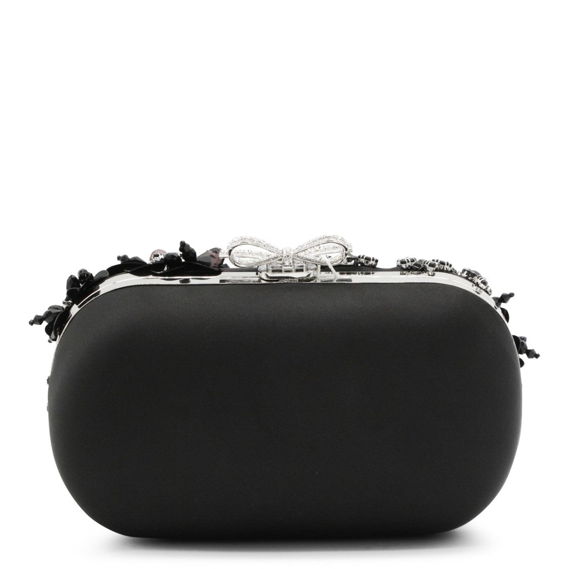 Self-Portrait Black Embellished Clutch