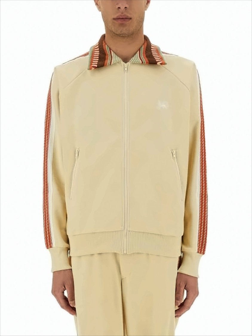 Sasquatchfabrix Luxe Zip-Up Jacket With Striped Detailing
