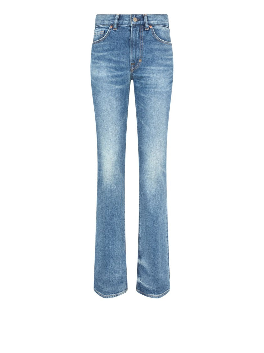 Tom Ford Flared Denim Jeans With Stonewashed Finish