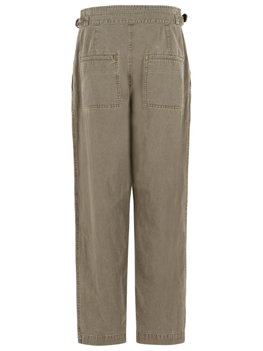 Isabel Marant Étoile 'Neriah' Brown Cotton And Linen Pants
