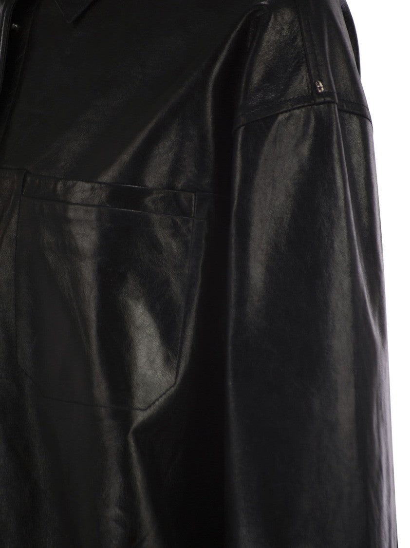 Sportmax Borel - Oversized Nappa Leather Shirt