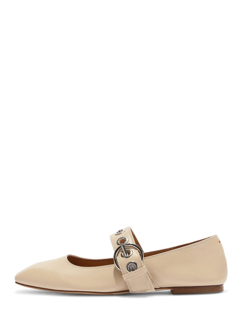 Aeydē Pointed Toe Nappa Leather Flat Shoes