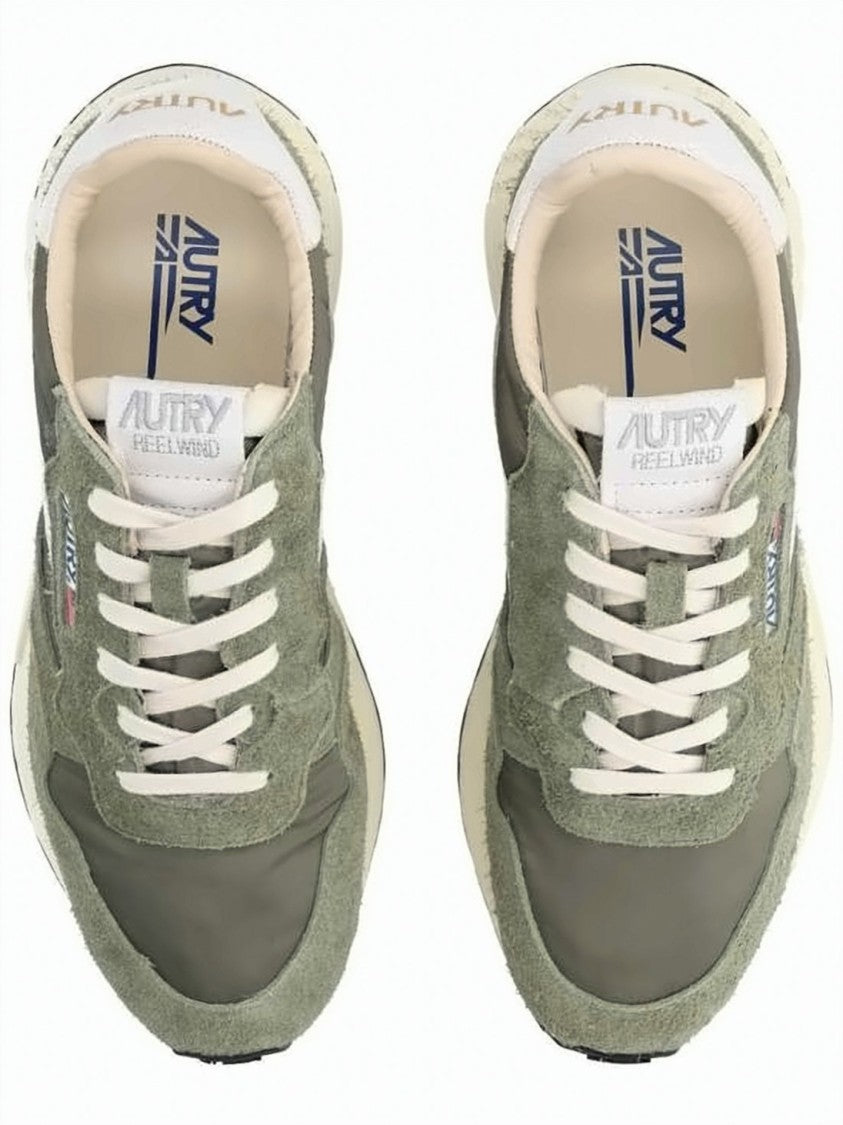 Autry Retro Green Sneakers With Suede
